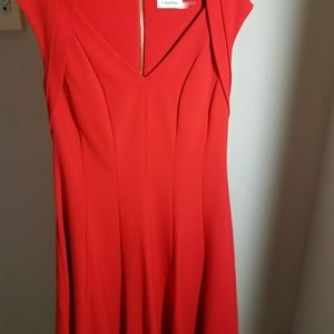 Red Zip Up Calvin Klein Dress
